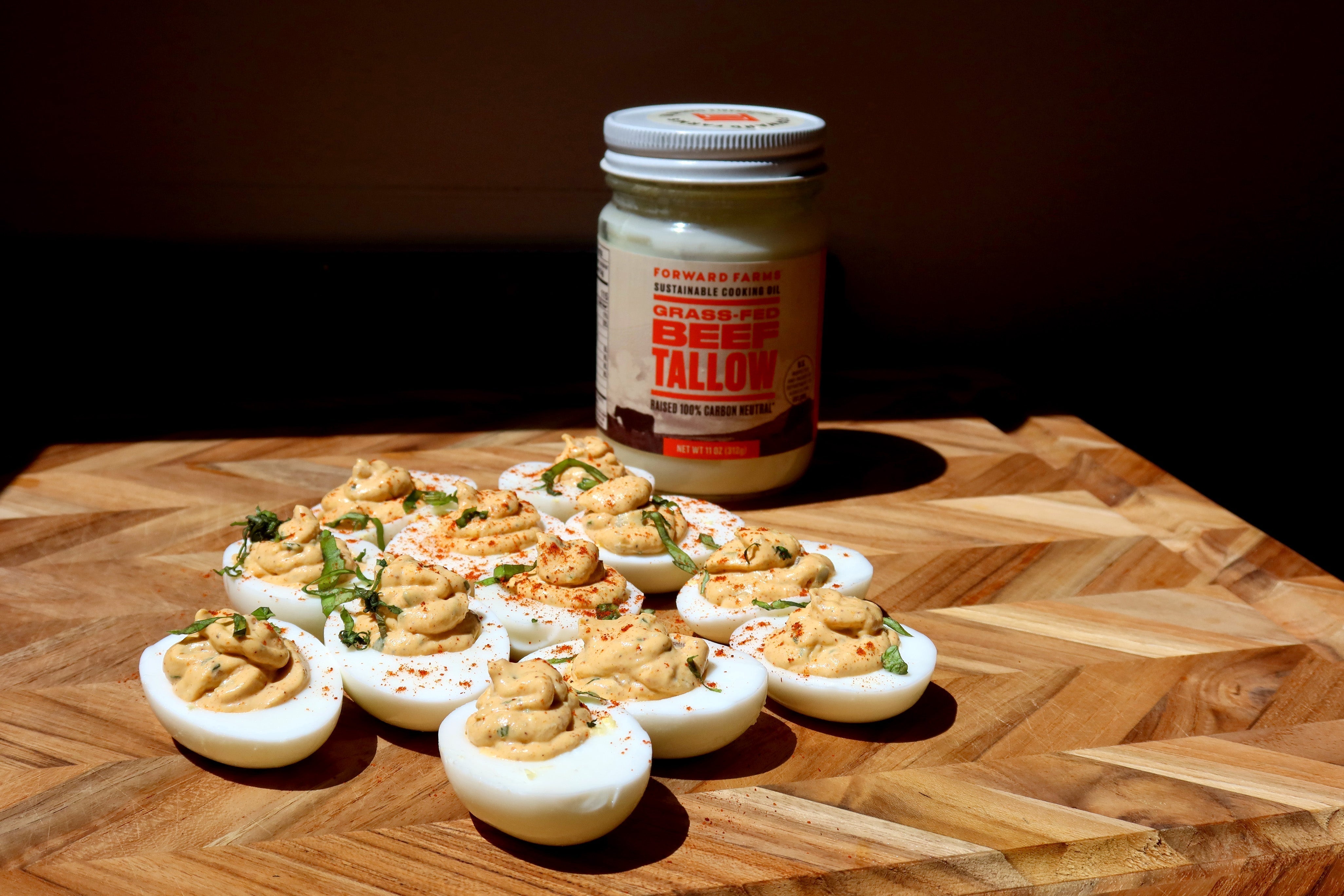Deviled Eggs, but with Beef Tallow